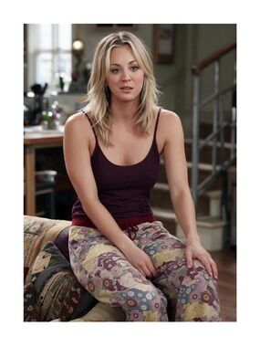 Y2K: new Lucky ✿ Floral Cropped Penny’s Sweatpants ✿ Red ✿ Big Bang Theory ✿ L